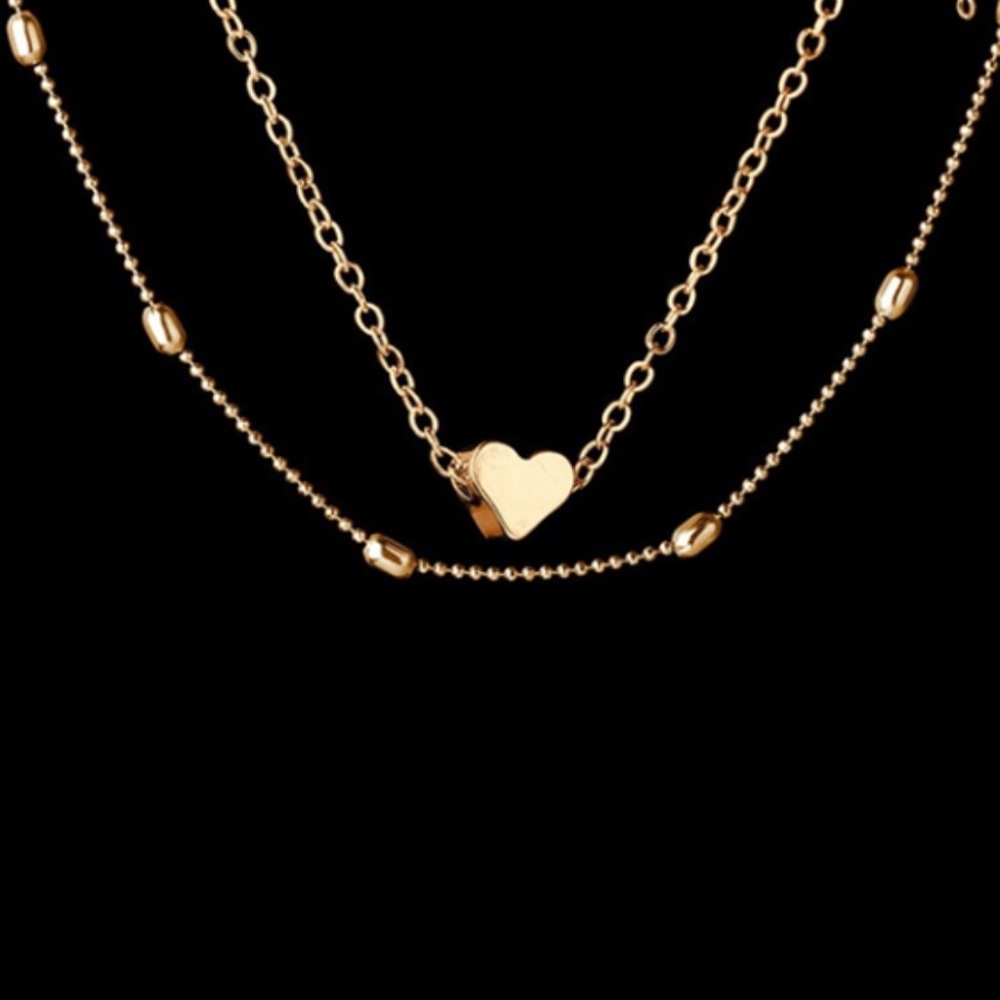 Gold-Plated Necklace with two layers